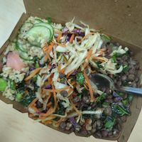 large salad box (that I had already started in on) at Seedling Cafe - Flinders in Melbourne