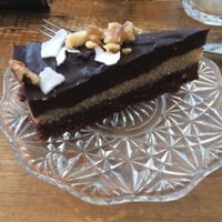vegan bounty tart at By Lima in Haarlem