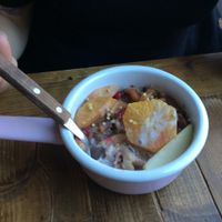 Fruit bowl with almond yoghurt and buckwheat at By Lima in Haarlem