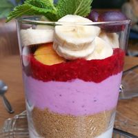 Yummy vegan trifle! Not something we would eat often so quite enjoyable for a change! at By Lima in Haarlem