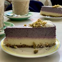 Vegan and gluten free blueberry pistachio cake, very good!  at By Lima in Haarlem