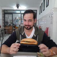 BBQ tofu Bahn Mi and my beautiful boyfriend (also vegan;)) at Quan Chay 103 in Ho Chi Minh City