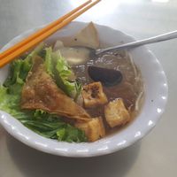 Soup with fried wonton at Quan Chay 103 in Ho Chi Minh City