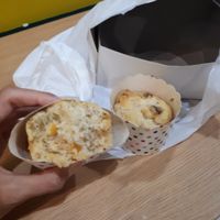Delicious vegan muffin! Poppy seed orange and cranberry muffin at The Black Cat Cafe in Kuala Lumpur