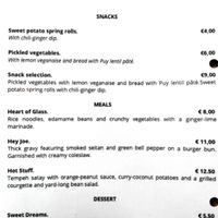 Monthly menu at Oproer Brouwerij in Utrecht