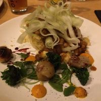 Spicy bean stew with couscous and some veggies at Oproer Brouwerij in Utrecht