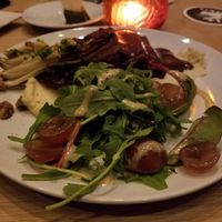 Lentil loaf with parsnip puree at Oproer Brouwerij in Utrecht