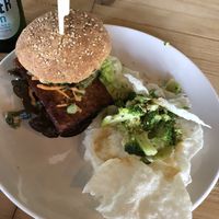 Tempeh Kimchi Burger at Oproer Brouwerij in Utrecht