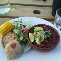 Probably the best chili sin carne I've ever had at Oproer Brouwerij in Utrecht