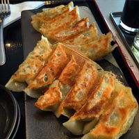 Vegan (vegetarian) pan fried dumplings. at Tokyo Dumpling in Cairns