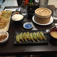Deep fried, and steamed vegan dumplings for me ... wife had others  at Tokyo Dumpling in Cairns