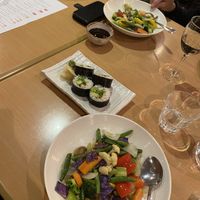 veggie stirfry and veggie sushi at Kohan in Lake Tekapo