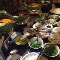 Khao Soi and toppings  at Khun Churn in Chiang Mai