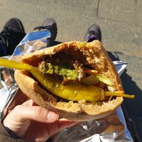 Very tasty. It was a good place to stop by for lunch. The Falafel House was very busy with local people waiting in line. This is always a good sign for good food. at Falafel House - Carter Lane in London