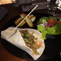 Vegan shawarma  at Nocturno Cafe in Jerusalem