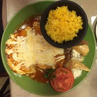 refried beans & cheese enchiladas  at The Chef House in Port Isabel