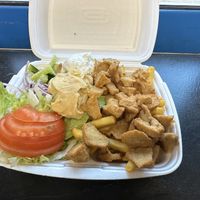 Vegan chicken and fries  at Jalla Jalla  in Malmo