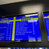 Menu  at Jalla Jalla  in Malmo