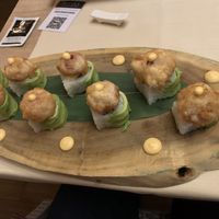 That’s fried zucchini on top    at Basara in Venice