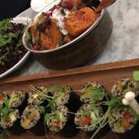 maki rolls, sweet potato and risotto at Redemption - Shoreditch in East London