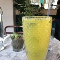 Rosemary sparkling drink at Redemption - Shoreditch in East London