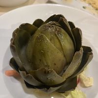 Whole artichoke  at Leyla in Charleston