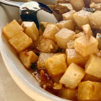Batata Harra (spicy potatoes) at Leyla in Charleston