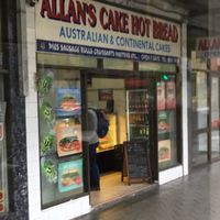 the outside at Allan's Cake Shop in Newtown