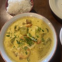 Curry tofu with ricee  at Indochine in Sierra Vista