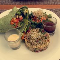 veggie wrap!  at Natural Cafe in Marigot