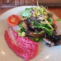 Mushroom stack VG at Soulshine Cafe in Auckland