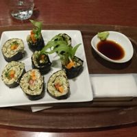 Raw vegan sushi at Tahitian Noni Cafe in Tokyo