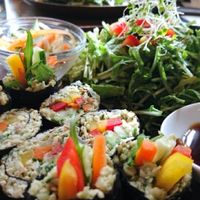 raw nut sushi at Tahitian Noni Cafe in Tokyo