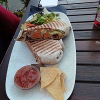 Burrito mit Jackfruit (vegetarisch, vegan möglich) at El Sombrero Verde in Kiel