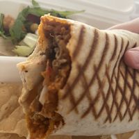 burrito “con carne” with fake chicken  at El Sombrero Verde in Kiel