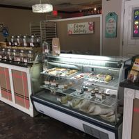 Bakery case at Sweet Natalie's at Baby Doll Bakery in Wheaton