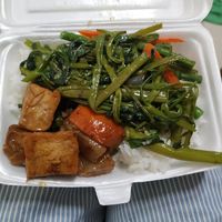 Rice with 3 options (30000) + soup at Dinh Y in Ho Chi Minh City