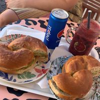 Vegan bagel   at Emilie and the Cool Kids in Antibes