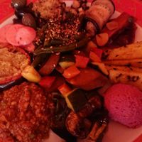 Spanish-ish tapas. No omelette due to vegan. 29.50 euro, no less. at Piccolo Paradiso in Hamburg