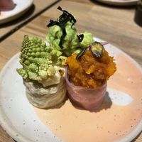 Part of tasting menu at Youmiko Vegan Sushi - Hoża in Warsaw