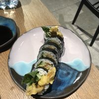 Roll with tempura oyster mushrooms  at Youmiko Vegan Sushi - Hoża in Warsaw