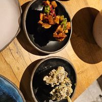 ??? Gunkan (left) and enoki mushroom gunkan (right) at Youmiko Vegan Sushi - Hoża in Warsaw