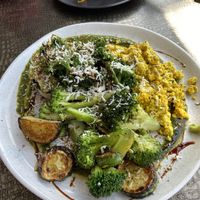 Vegan green brekky w tofu scramble   at Herbee's Garden Cafe in Hahndorf