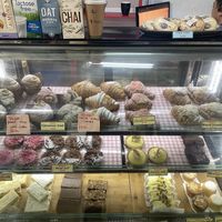 Top two shelves are vegan!  at Herbee's Garden Cafe in Hahndorf