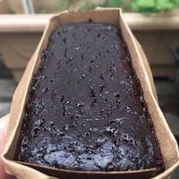 Vegan bean and cocoa browine at MOA Organicos in Porto Alegre