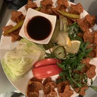 Vegan çig köfte.  Good, but not amazing    at Le Mezze du Chef - Menilmontant in Paris