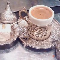 Pistachio coffee at Le Mezze du Chef - Menilmontant in Paris