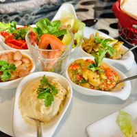 Mezze for one. Was served with bread (no GF option)  at Le Mezze du Chef - Menilmontant in Paris