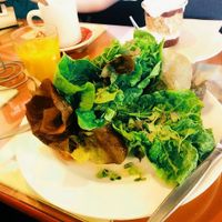 Greens On toast and Coconut Yoghurt Parfait in background :) at Ritual Coffee Company in Blenheim