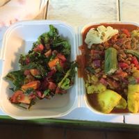 colourful selection at Roots Reggae Vegetarian Cafe in Bridgetown